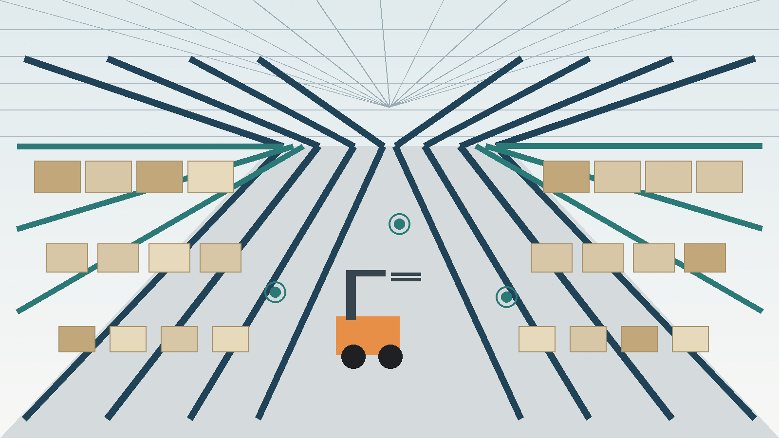 Warehouse and distribution center illustration
